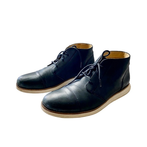 Cole Haan Men’s Grand Ankle Black Leather Chukka Boots High Top Sneakers 10.5 main image 4